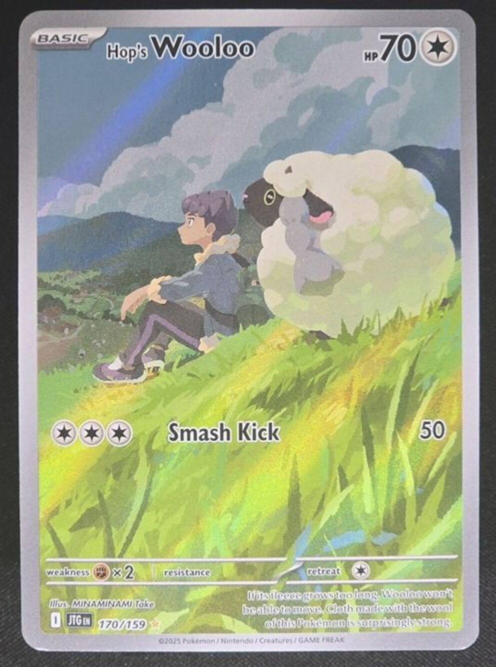 Pokémon TCG Sv09: Journey Together Hop's Wooloo Illustration Rare Holo 170/159